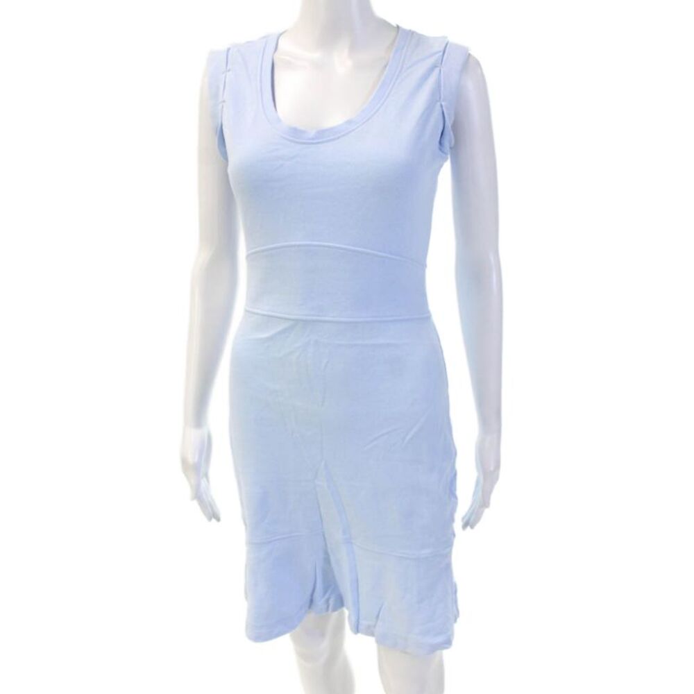 Grey State Women Light Blue Cotton Tank Dress Sleeveless Short Size XS